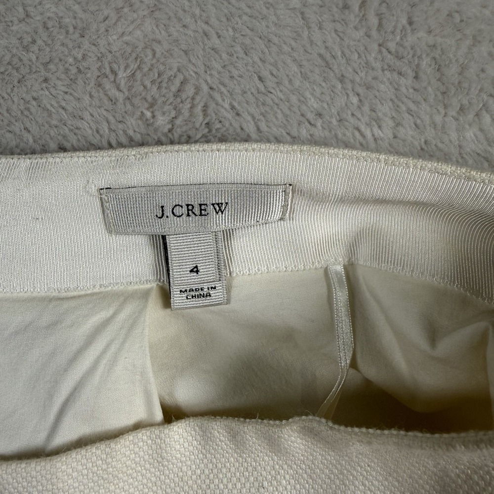 J Crew Ivory Crochet Lace Skirt Womens 4 Lined Cottagecore Feminine - Picture 9 of 13